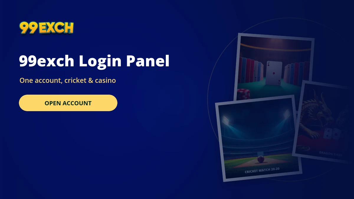 99exch home banner showing cricket odds and live casino game tiles